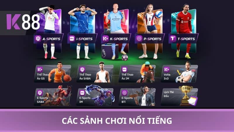 Các sảnh chơi nổi tiếng