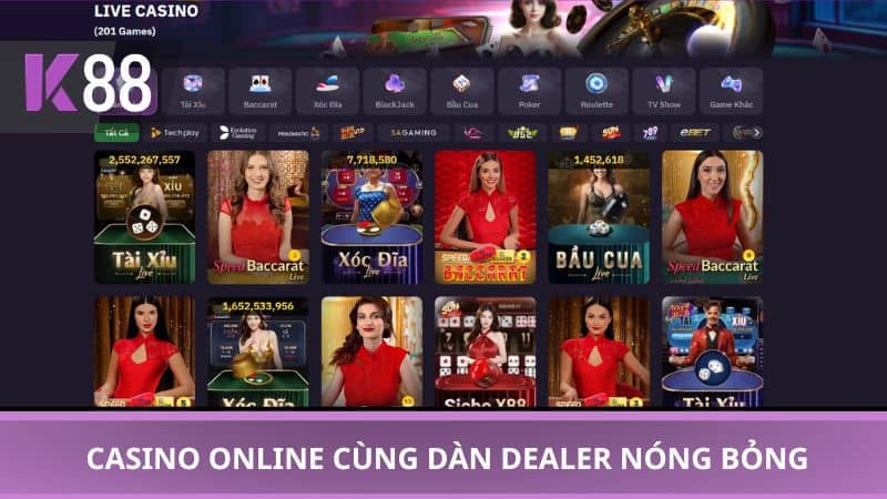 Casino online cùng dàn dealer nóng bỏng