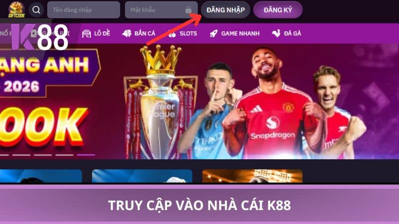 Truy cập vào nhà cái K88